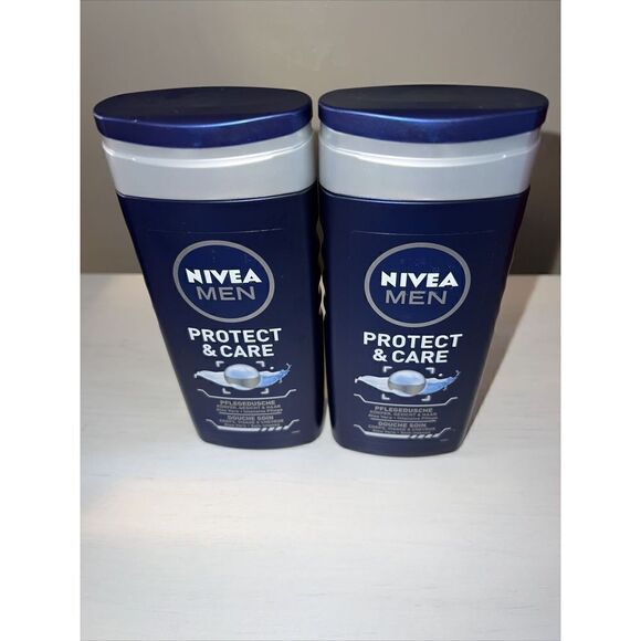NIVEA Men Body Wash,Protect & Care with Aloe Vera, Shower Gel 250 mL Lot of 2 - Picture 1 of 2